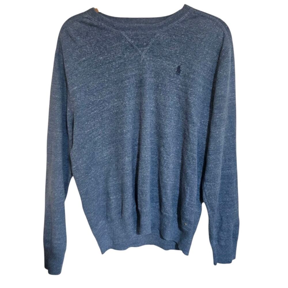 Polo Ralph Lauren Mens Long Sleeve Cotton Sweater Blue Size Small